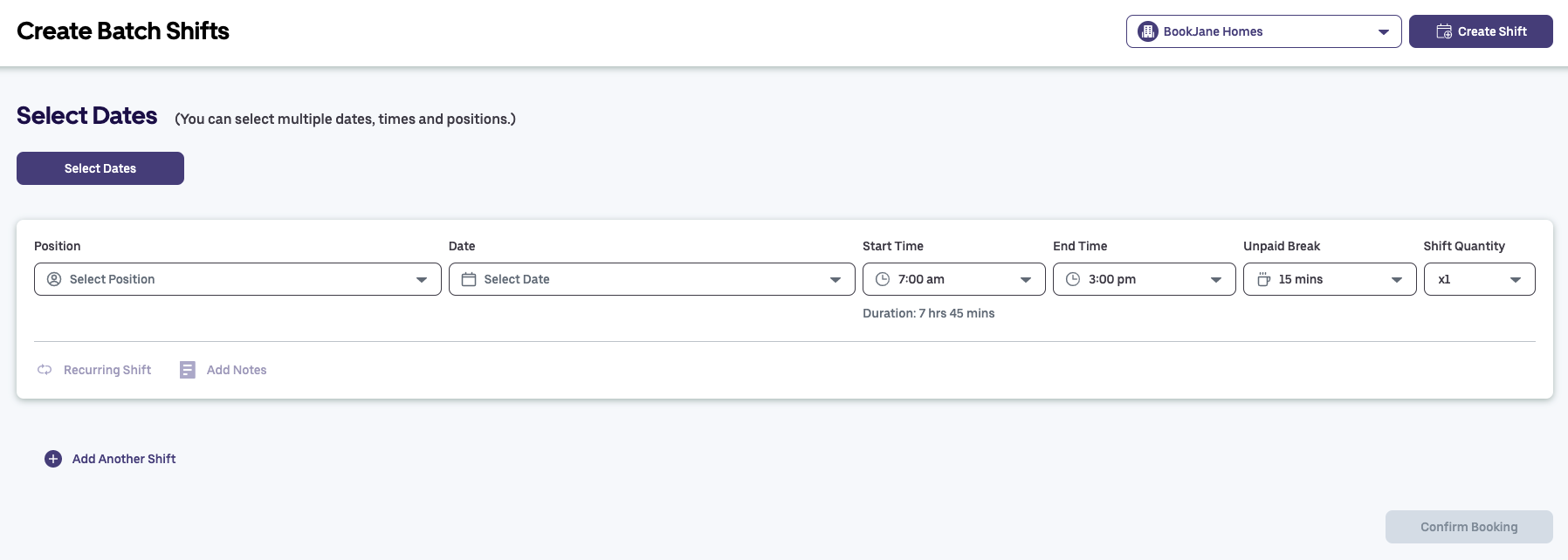 How do I create a shift? BookJane